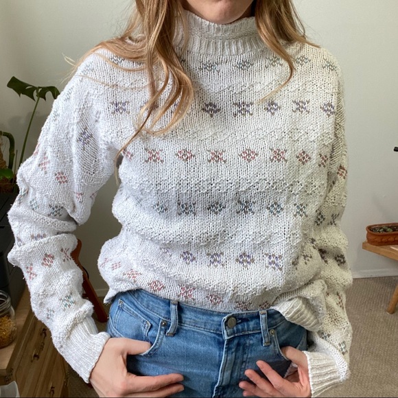 Vintage Sweaters - Vintage cottage core cotton sweater